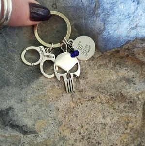 Cop academy Punisher Police Officer Keychain